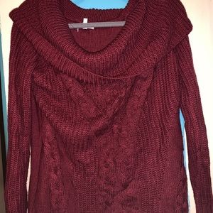 off the shoulder sweater